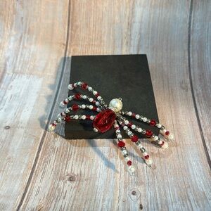 NEW Handmade Beaded 5”x3” Spider Ornament Item #PHK236
